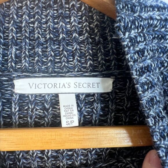 Victorias Secret Knit Pullover Sweater Mock Neck Front Pockets Fitted Size Small - Picture 6 of 9